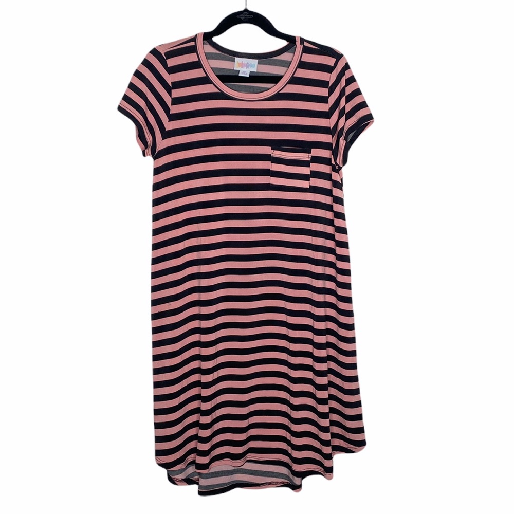 LuLaRoe Kids Striped Scarlett Dress Size 10